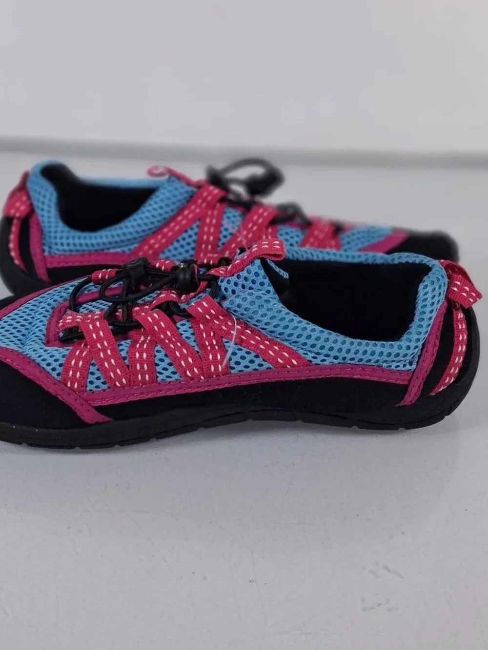 Northside Brille II Water Shoes Big Girls Size 4 Pink Turquoise Bungee Cord